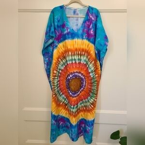NEW Bsubseach Women Beach Tie Dye Dress Swimsuit Cover Up Beachwear One Size